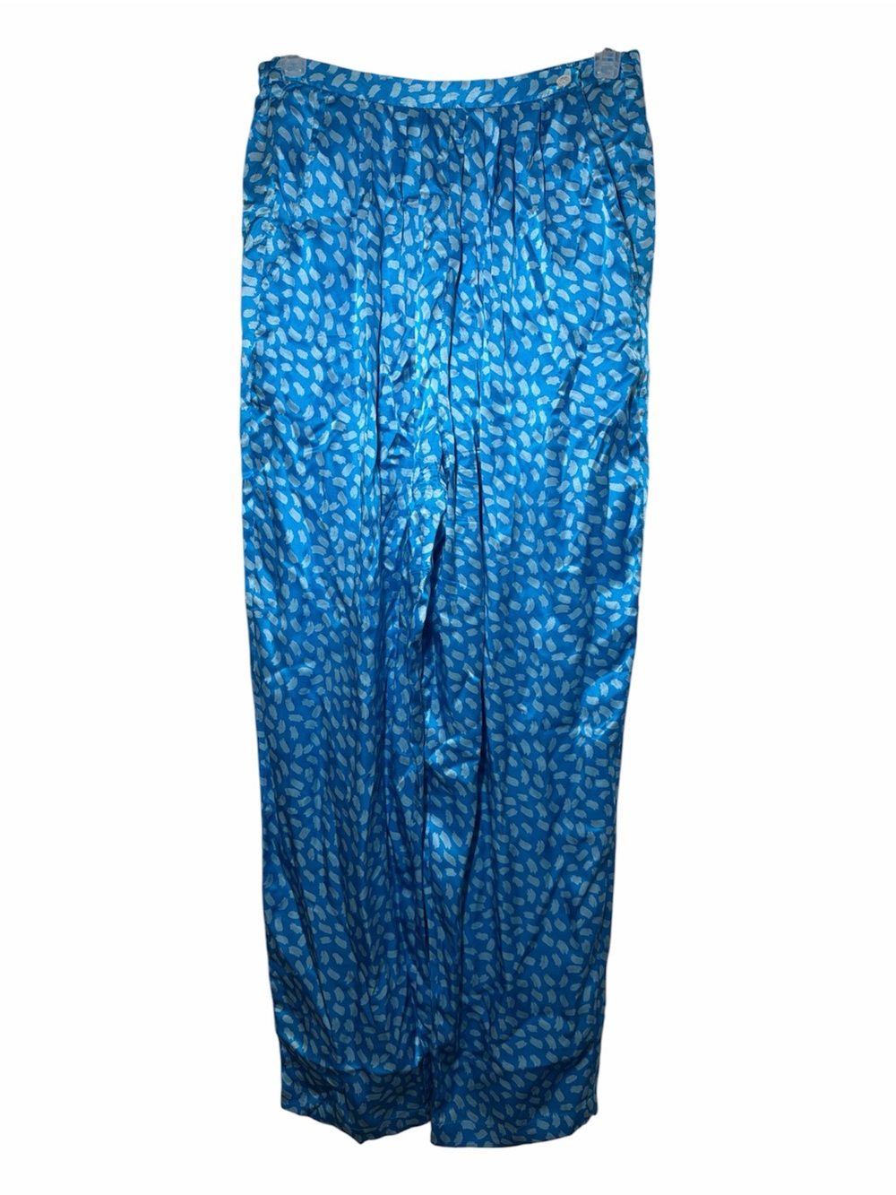 Vintage Victorias Secret 100% Silk Blue Pajama Pants